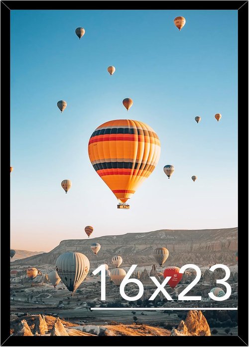 JCJMY 16x23 Picture Frame - Black Wall Gallery Frame for Horizontal & Vertical Photos