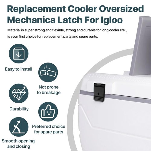 Cooler Oversized Mechanical Latch Kit Compatible with 150-165 QT Coolers, High Strength Cooler Latch Replacement Parts,Cooler Latch Posts and Screws -2 Pack