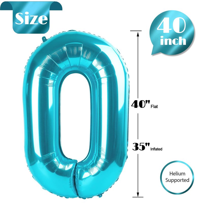 Blue Number 15 Balloon 40 inch, 15 Number Balloons, 15th Blue Birthday Decorations for Girls Boys Kids, 15 Year Old Blue Party Supplies