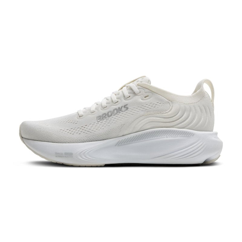 Brooks Women’s Adrenaline GTS 25 Supportive Running & Walking Shoe - White/White/Silver - 5.5 Wide