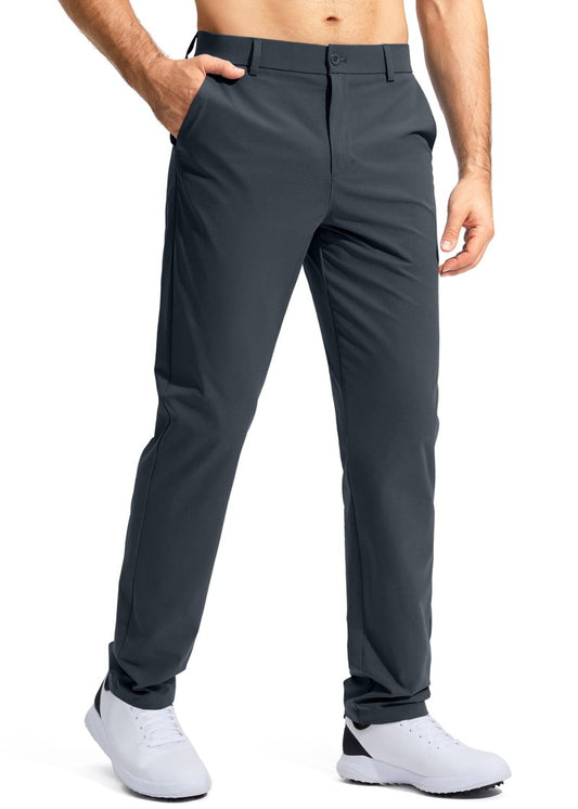 Pudolla Men's Golf Pants Mens Dress Pants Stretch Work Pants 30 Lightweight Quick Dry Slacks Casual Trousers with Pockets(Iron Grey 38Wx30L)