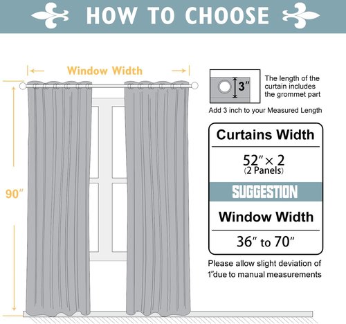 ChrisDowa Blackout Curtains - Thermal Insulated Room Darkening Panels, 90 Inches Long, Mustard Yellow (Set of 2)
