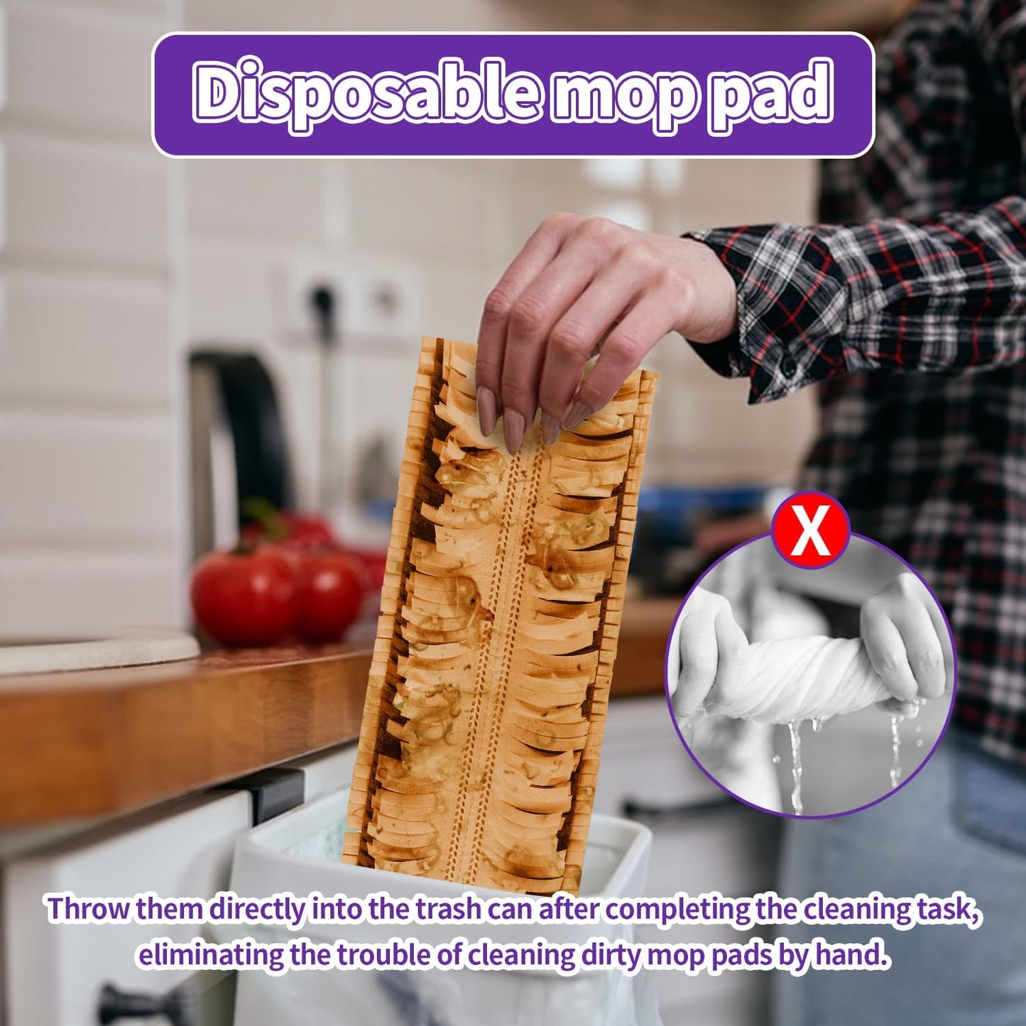 Skiennix Disposable Power Mop Pads - 10 Pack Compatible with Swiffer | Unscented Floor Cleaning Refills