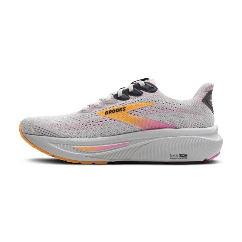 Brooks Women’s Ghost 17 Neutral Running Shoe - Oyster/Apricot/Pink - 5.5 Medium