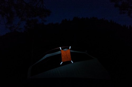 High Visibility Blaze Orange Safety Panel with Reflective Strips for Hunting & Outdoors