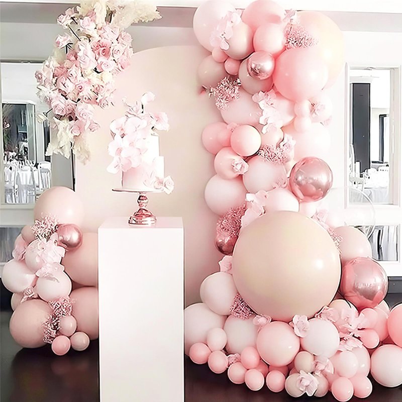 PartyWoo Pale Pink Balloons 100pcs 12 Inch Light Pastel Baby Pink Latex Helium Balloons for Birthday Engagement Bachelorette Baby Shower Easter Princess Butterfly Theme Party Decorations Pink-Q01