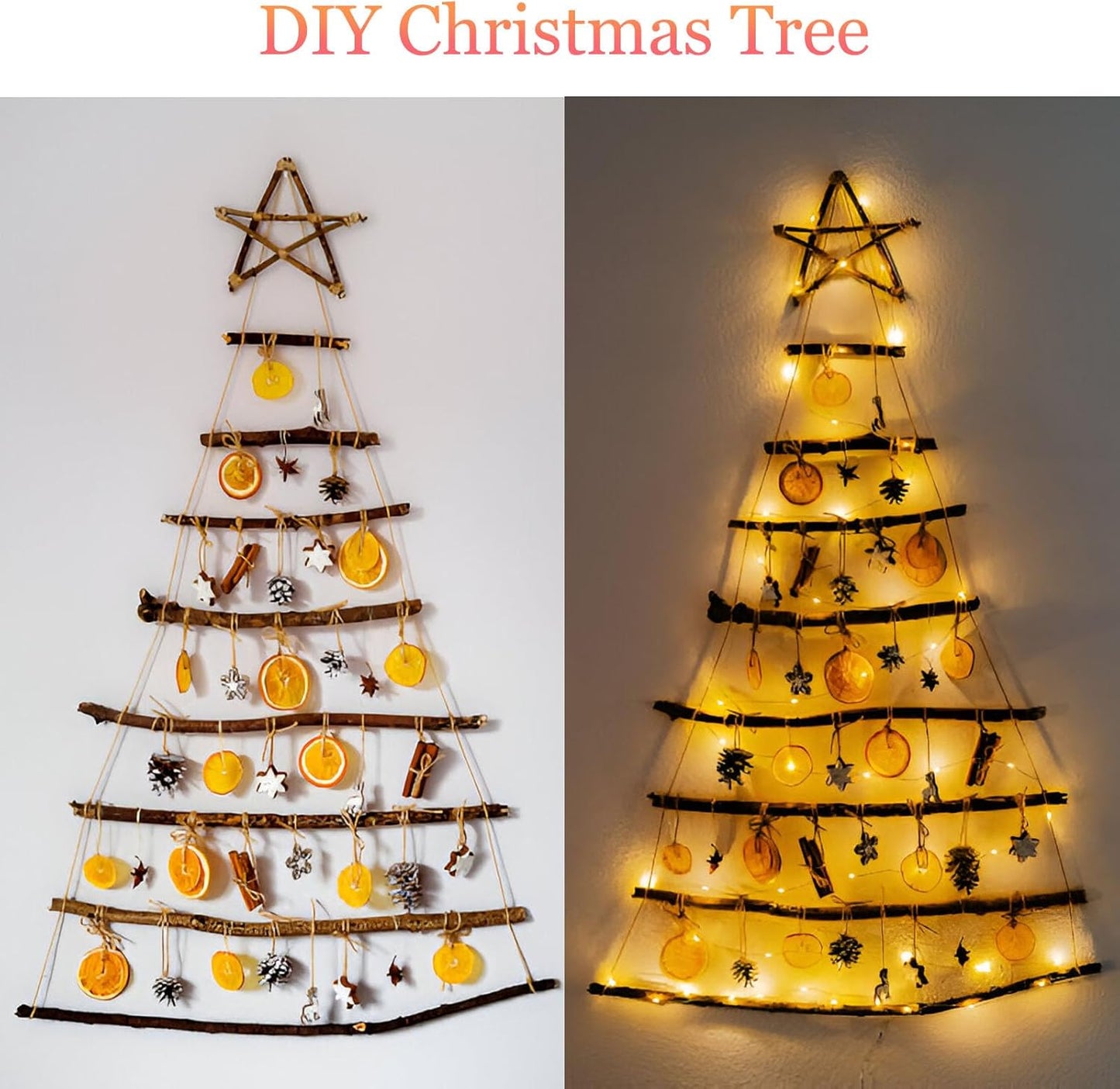 Regine Switzerland 32pcs Rustic Christmas Tree Ornaments Set - Dried Orange Slices & Pine Cones for DIY Decor
