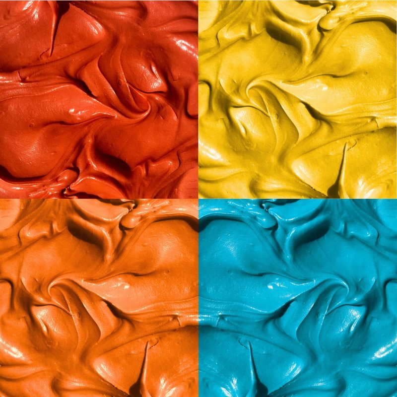 Supernatural Plant-Based Food Coloring - Blue, Red, Orange & Yellow Natural Food Dye Powders, Hyper-Concentrated, Vegan, No Artificial Dyes (4 Packets)