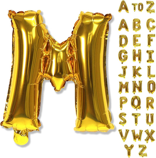 Skiennix 40-Inch Gold Helium Balloon Letters - Custom A-Z Foil Alphabet Decor for Parties