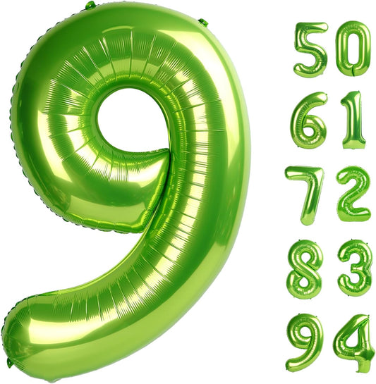 Number 9 Balloon by [Brand Name] - 40 Inch Light Green Giant Birthday Decoration for Girls