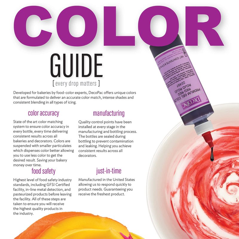 DecoPac Premium Gel Food Coloring | Burgundy Food Coloring For Baking | 8oz | Color Buttercream, Fondant, Frosting & Piping Gel, Food Safe, Highly Concentrated Gel, 8 oz - Burgundy