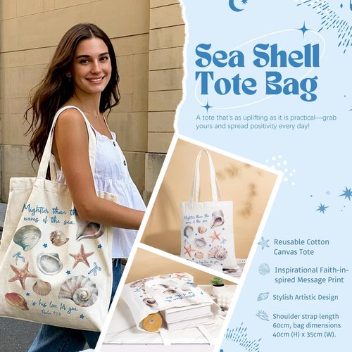 Gifts for Women, 8pcs Ocean Happy Birthday Gifts for Women, Christmas Ideas Inspirational Get Well Soon Gift Baskets Mothers Day Box w/ Seashell Tote Bag for Her Mom Sister Friend Friendship