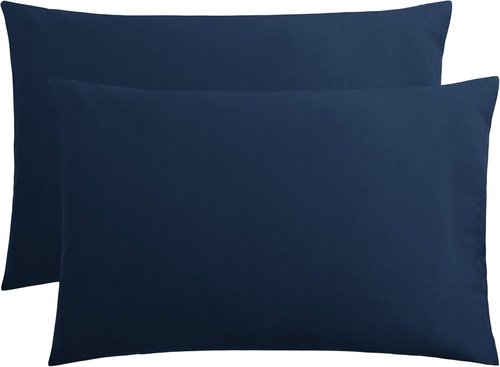 FLXXIE Pillow Cases - Soft Microfiber Pillow Covers with Envelope Closure | 2-Piece Set, 20x30, Navy