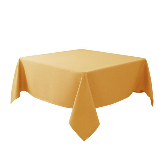 Biscaynebay Fall Tablecloth Textured Fabric Square Tablecloths 70x70'', Fall Gold Thanksgiving Autumn Harvest Water Resistant Fabric Tablecloths for Kitchen, Dining, Wedding, Parties Machine Washable