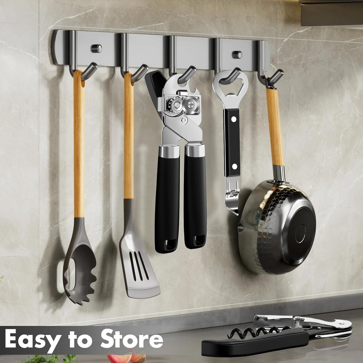 Skiennix Manual Can Opener Set - Heavy Duty Stainless Steel with Smooth Edge & Strong Magnet | 3-Piece Black