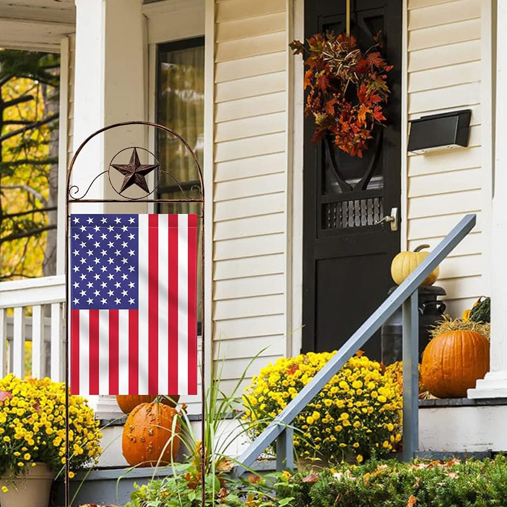 YEAHOME Garden Flag Holder Stand - Premium Weather-Proof Metal Flag Pole for Outdoor Decor