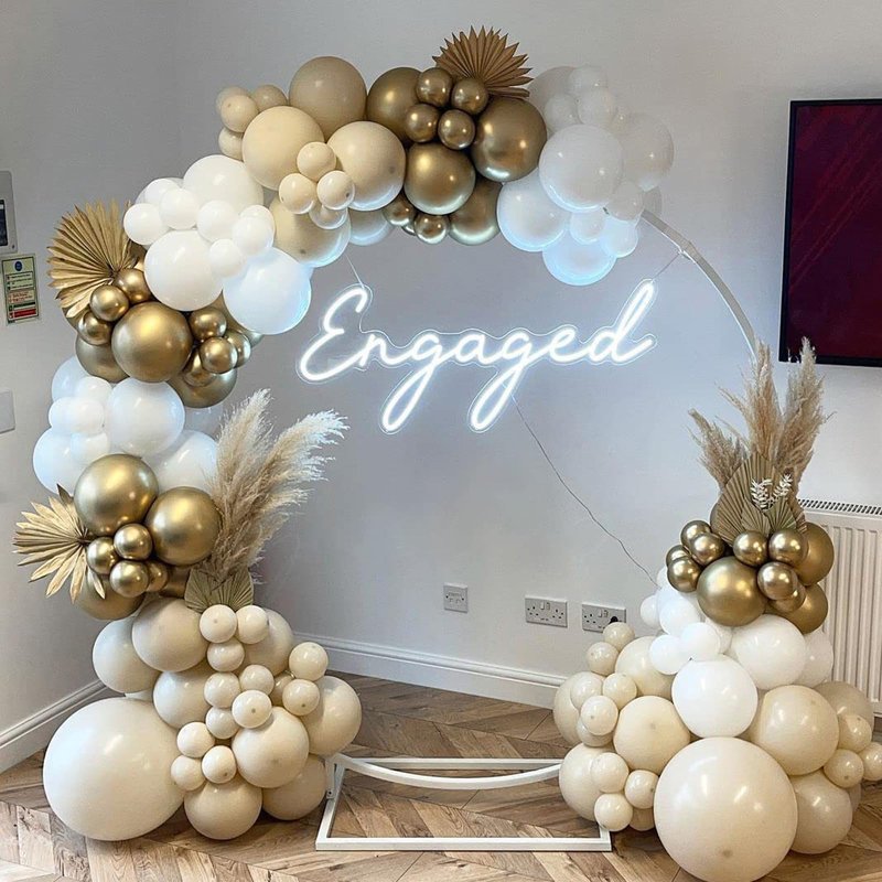 PartyWoo White Balloons 140 pcs Different Sizes of 18 12 10 5 Inch White Sand Balloons Arch Kit Garland for Wedding Baby Shower Birthday Bridal Shower Graduation Engagement Party Decorations White-F12