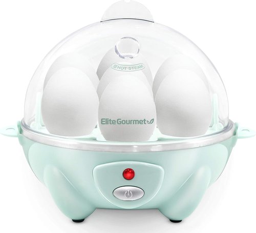 Elite Gourmet Electric Egg Cooker - 7 Capacity for Soft, Medium, Hard-Boiled & Omelets | BPA Free with Auto Shut-Off