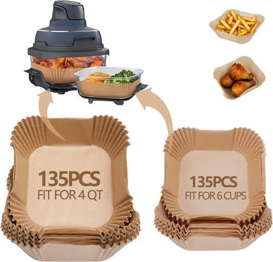 Ninja Crispi Air Fryer Liners - 270PCS Disposable Parchment Paper for 4-in-1 Cooking System