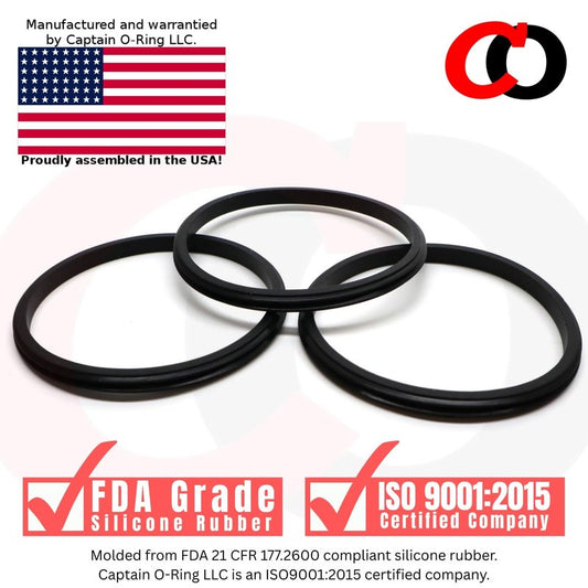 Captain O-Ring – Replacement Lid Seal Gaskets for Yeti Stainless Steel Insulated Tumbler Mugs (3 Pack) [30 oz Lid Size]