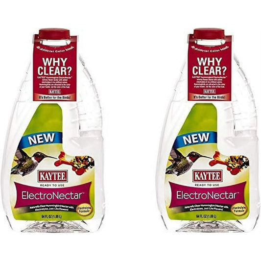 Kaytee Electro Nectar - Ready-to-Use 64oz Liquid | Hydrating Formula for Birds - 2-Pack