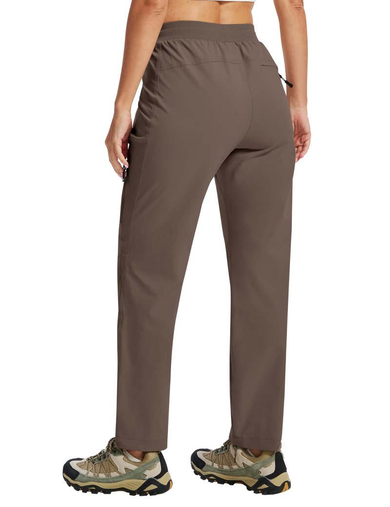 AIRIKE Hiking Pants for Women Joggers Lightweight Quick Dry Cargo Running Sweatpants Athletic Casual Travel Pant Light Brown M