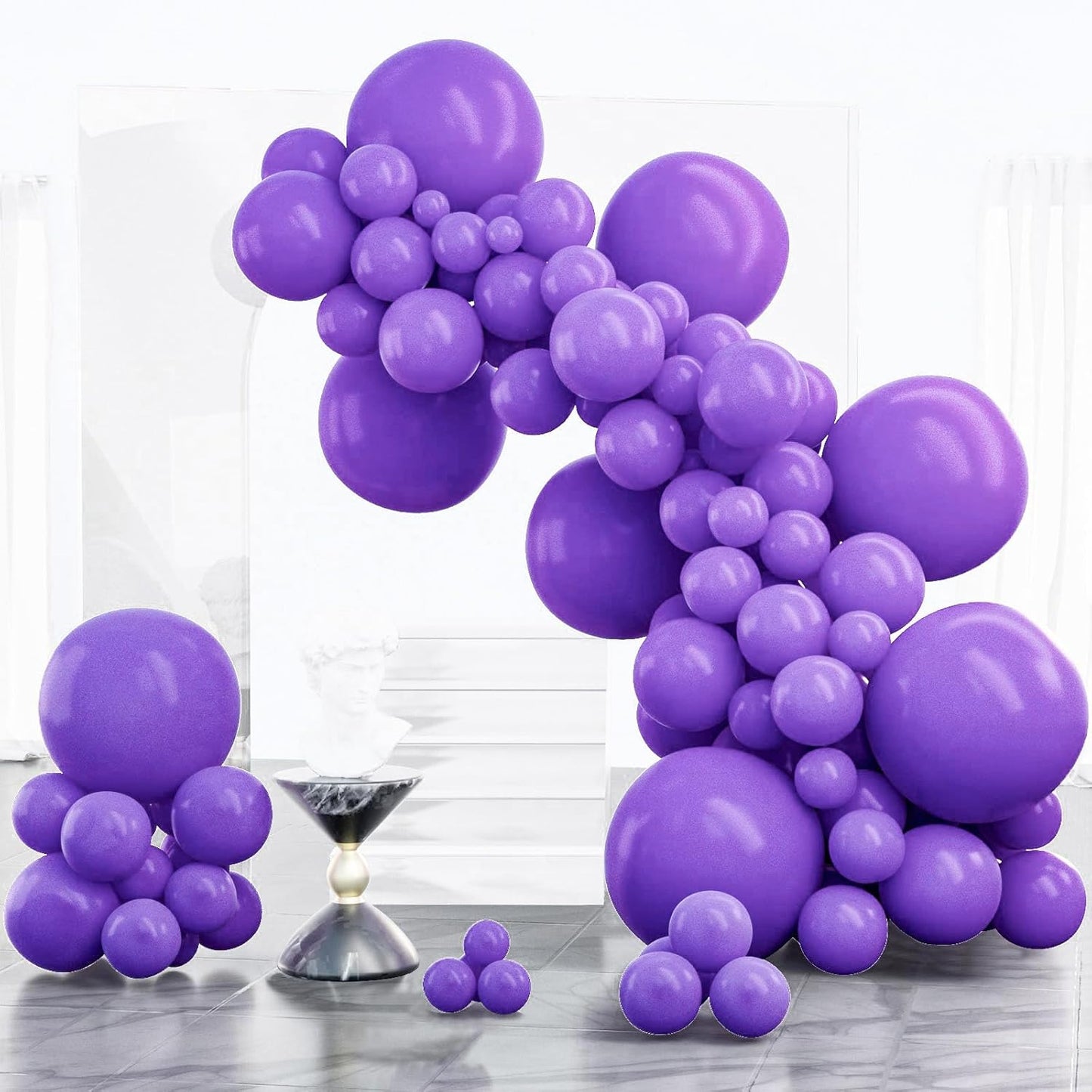 PartyWoo Purple Balloons - 100-Piece Arch Kit with Various Sizes for Birthday & Wedding Decor