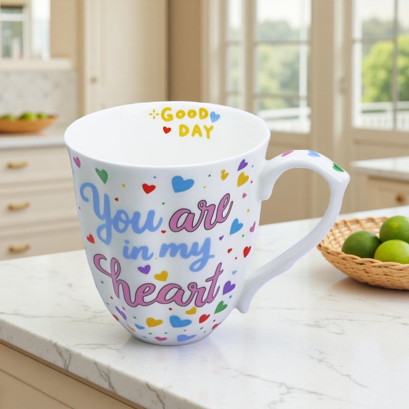 Glen Mila 13oz Cute Coffee Mug for Women Bone China Coffee Mug Cute Mugs Christmas Mugs birthday Gifts for Mom Friends