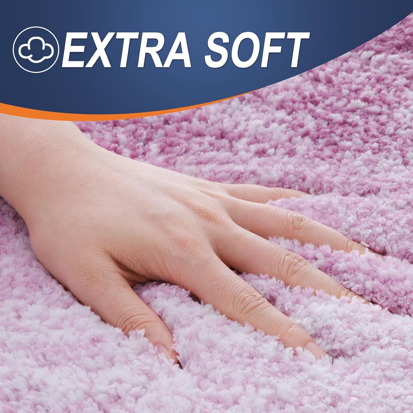 OLANLY Bathroom Runner Rug - Extra Soft Microfiber Mat with Rubber Backing | 70x24 Inches, Quick Dry, Pinkish-Purple