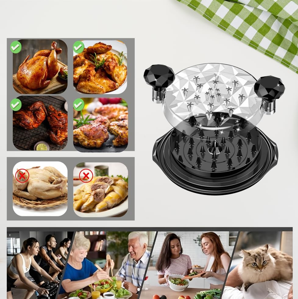 Skiennix Chicken Shredder Tool - Eco-Friendly, Ergonomic Design, BPA Free | Large Size, Black