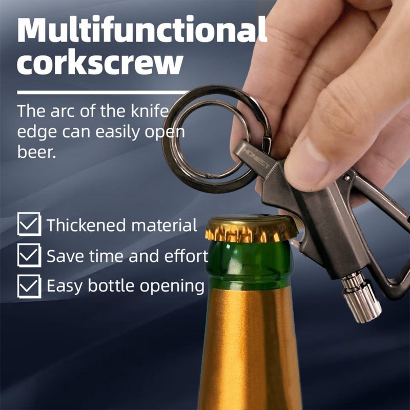 The Infinite Keychain Lighter, Ideal for Outdoor Lovers: Reusable, Multi Keychain, Bottle Opener. Waterproof, Portable—Great for Camping, Hiking, BBQ, Survival, Ligniting Adventures.No Kerosene(1Pc)