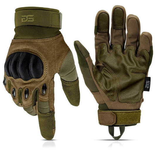 Glove Station Gloves for Men – Touchscreen Utility Gear with Hard Knuckle Protection Used in Motorcycle, Airsoft, & Outdoor Work Green - Hard Knuckle XX-Large
