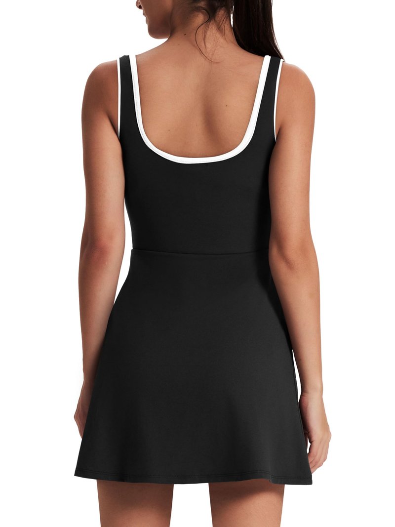 OFEEFAN Womens Athletic Dress Tennis Golf Bodycon Workout Active Skort Summer Clothes Casual Graduation Concert Date Spring OutfitsWhite Trim XS