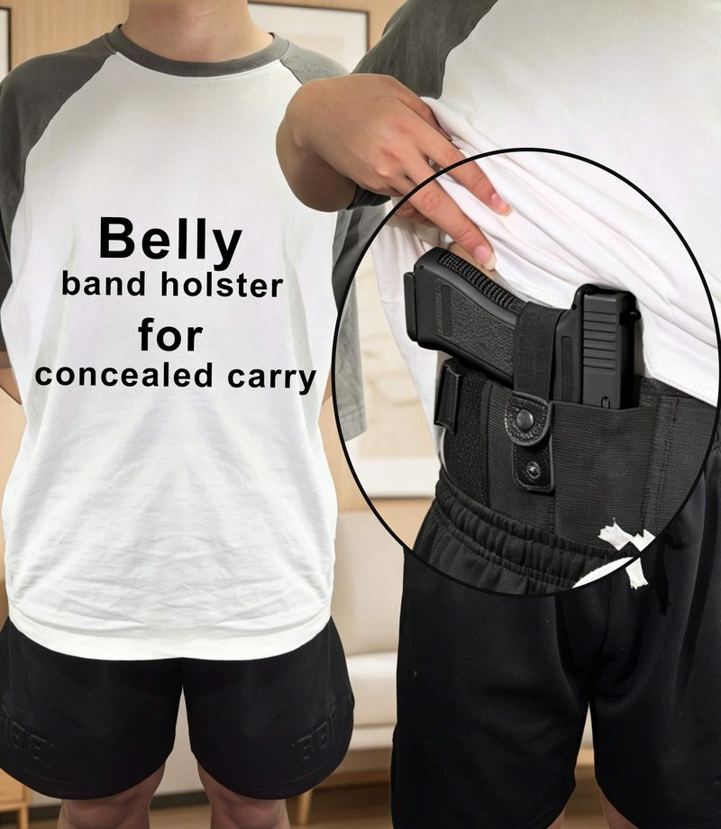 HOGIKUO Belly Band Holster for Men,Secure Conceal Carry for Women,Comfort Gun Holster,IWB fits Glock,Sig Sauer P365,Smith & Wesson, Bodyguard, M&P Shield,Ruger, and More
