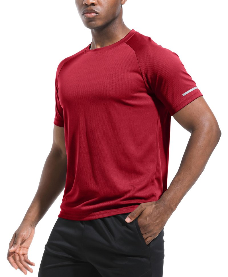 Boyzn 7 Pack Men's Dry Fit T Shirts Moisture Wicking Crew Neck T-Shirts Athletic Running Gym Workout Short Sleeve Tee Tops 7P01-XL