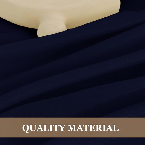 Fitable 6 Pack Navy Round Table Clothes - 90 Inches in Diameter - Stain Resistant and Washable Tablecloths, Polyester Fabric Table Covers for Wedding, Party, Banquet, Gathering