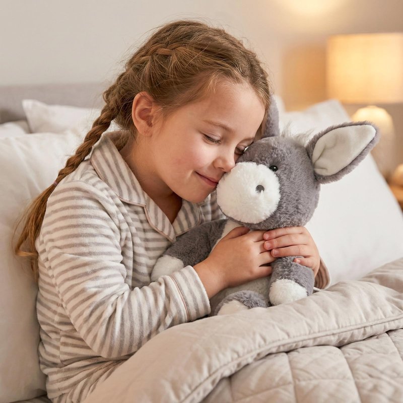 WEIGEDU Adorable Gray Donkey Plush Toy - 15 Inch Soft & Cuddly Stuffed Animal Donkey, Perfect for Kids, Babies, Toddlers - Farm Animal Gift