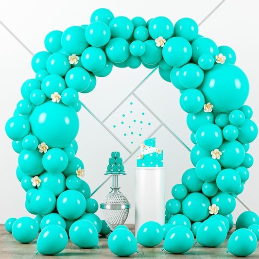 Voircoloria 90pack Teal Balloons Different Size 18/12/10/5 Inch Teal Balloon Garland Arch Kit for Graduation, Wedding, Birthday, Baby Shower, Anniversary Party Decorations