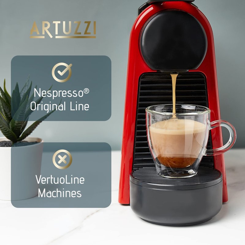 Artuzzi 120ct Espresso Pods For Nespresso Compatible Capsules Original Machines | Italian Coffee Variety - Ristretto Lungo Espresso Caramel Vanilla Chocolate | Aluminum & Recyclable