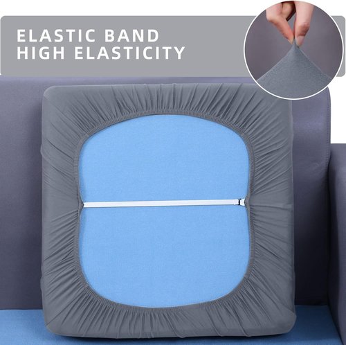 Hyha Waterproof Couch Cushion Covers - Stretch & Non-Slip Sofa Slipcover for Dogs | Washable Grey (Small)