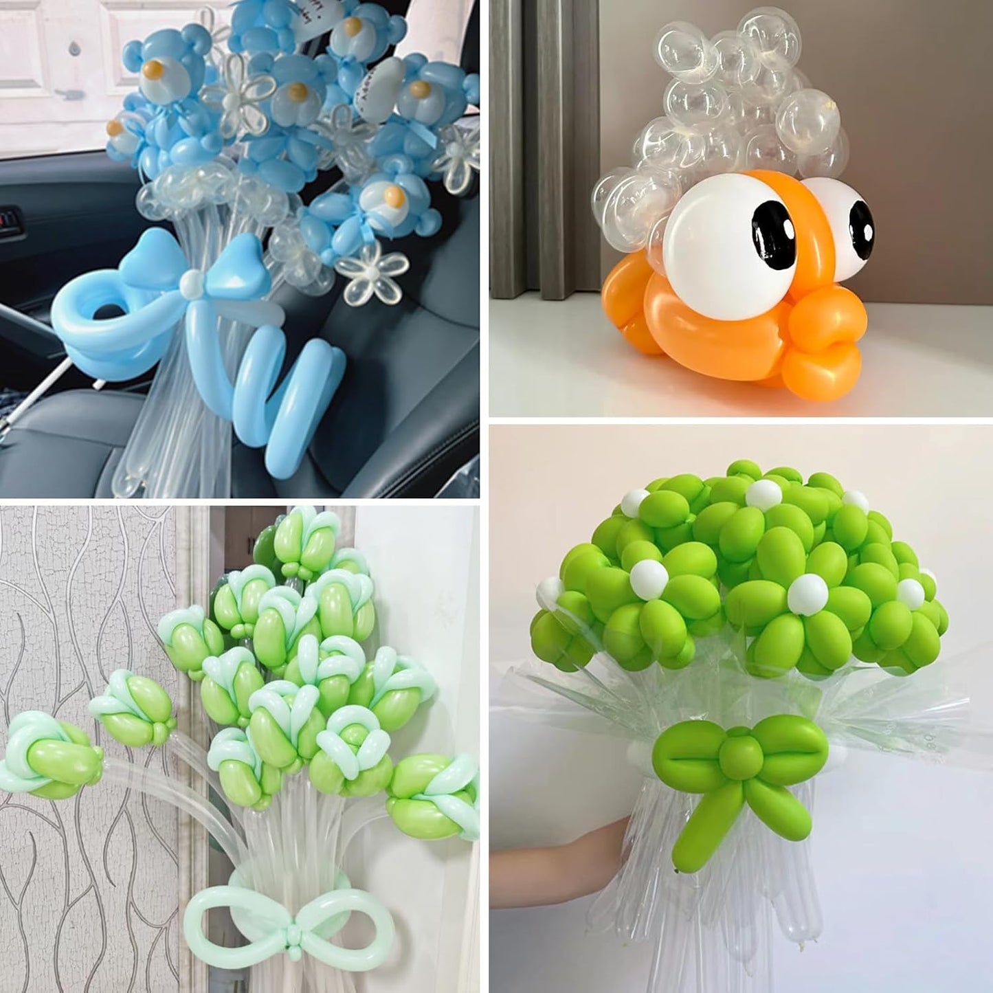 Skiennix 100Pcs Clear 260 Balloons - Long Skinny Balloons for Twisting & Balloon Arches | Party Decorations