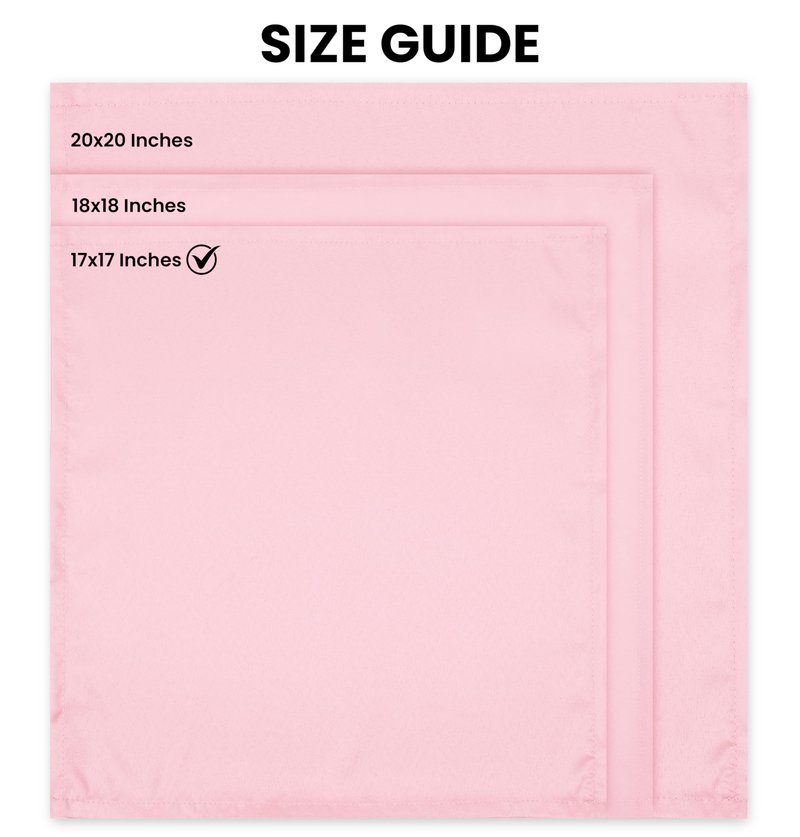 Utopia Home Pink Cloth Napkins (144 Pack, 20x20 Inches), Ideal Dinner Napkins for Party, Wedding and Lunch/Dinner