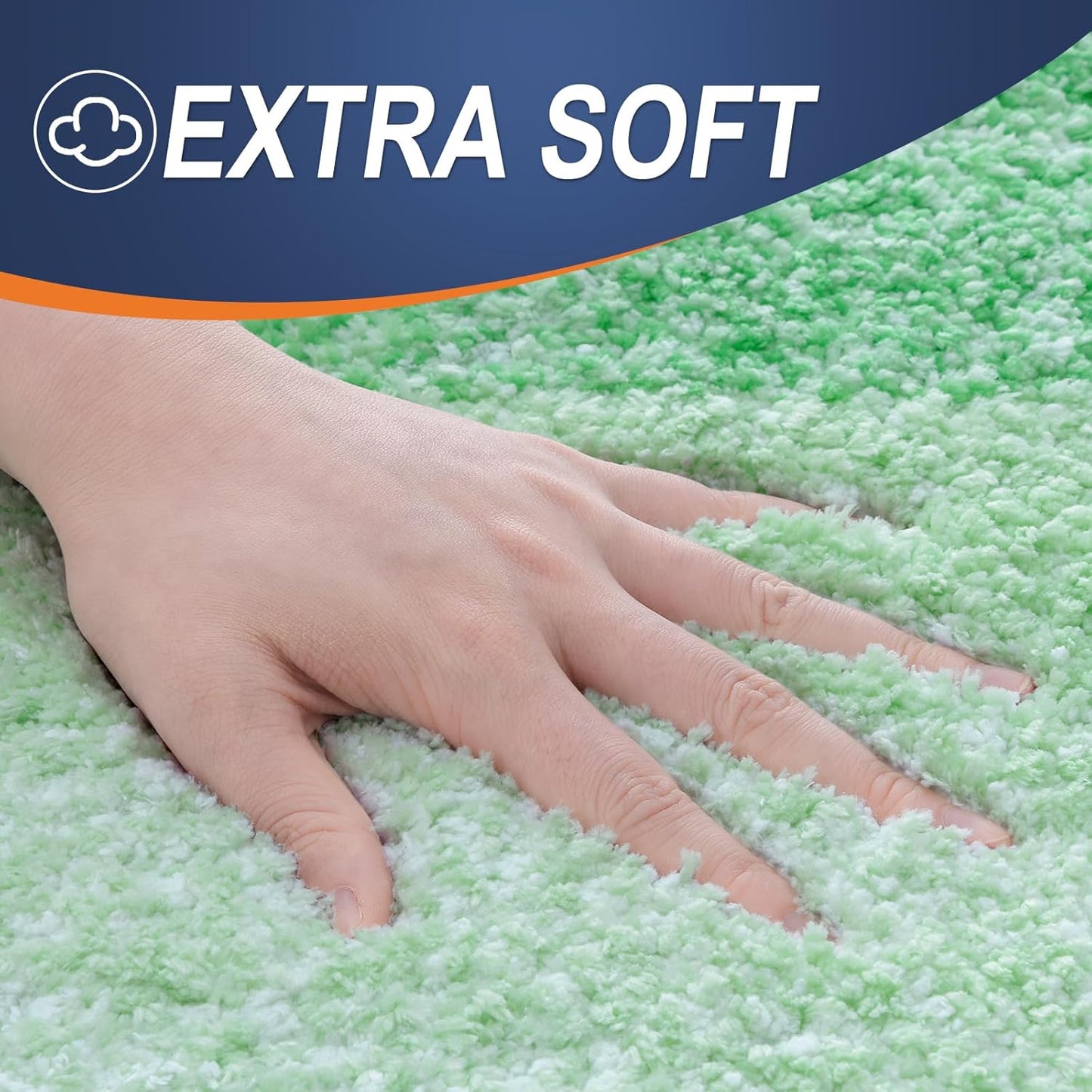 OLANLY Bathroom Rugs - Extra Soft Microfiber Mat | Quick-Dry, Machine Washable, 30x20, Green