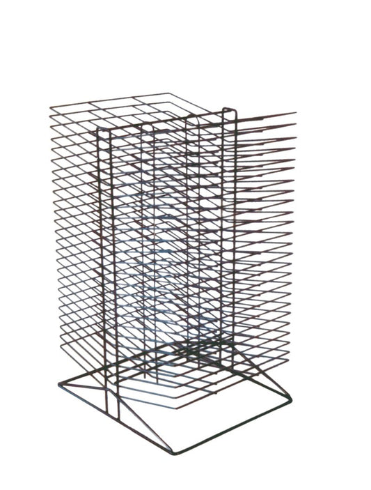 Sax All-Steel Double Sided Wire Drying Rack, 50 Shelves, 17 x 20 x 30 Inches, Steel, Black - 216782