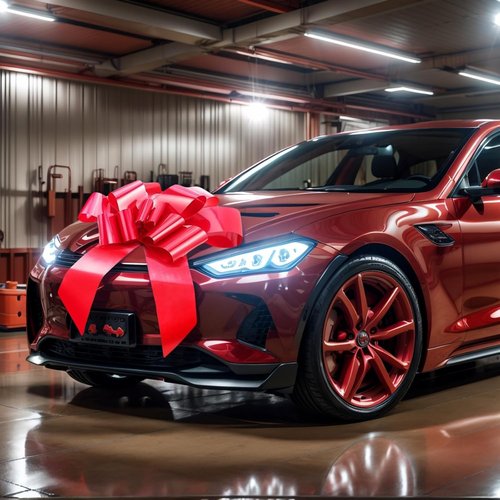 GYDbow 30 Inch Giant Red Car Bow - Extra Large Pull Bow for New Car Gifts & Celebrations