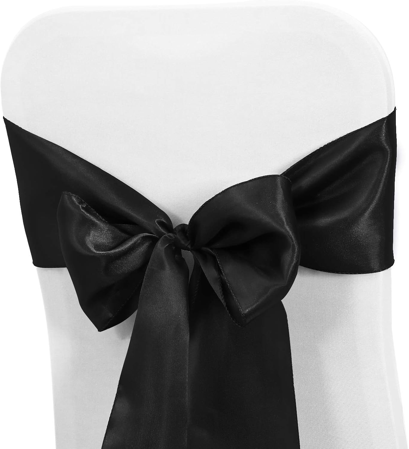 Obstal 10 PCS Satin Chair Sashes - Elegant Bows for Wedding & Event Decor | Universal Fit for Chairs