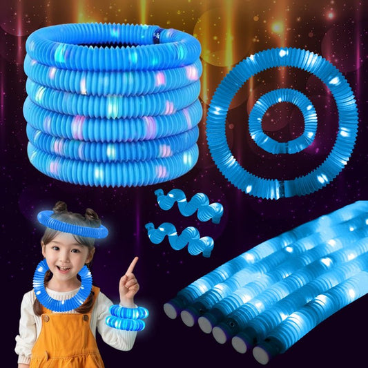 ERGDUTNK Blue 6PCS Glow Sticks Stocking Stuffers Party Favors-Glow in The Dark Party Supplies for Kids and Adults, Perfect for Festivals, Birthday Parties, Raves, Concerts, and Camping Decorations