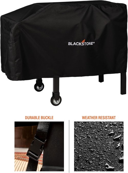 Blackstone 28” Single Shelf Griddle Cover - Durable 600D Polyester, Sleek Black Design