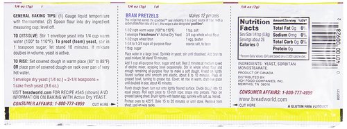 Fleischmann's Active Dry Yeast,0.25 Ounce, 9 Count