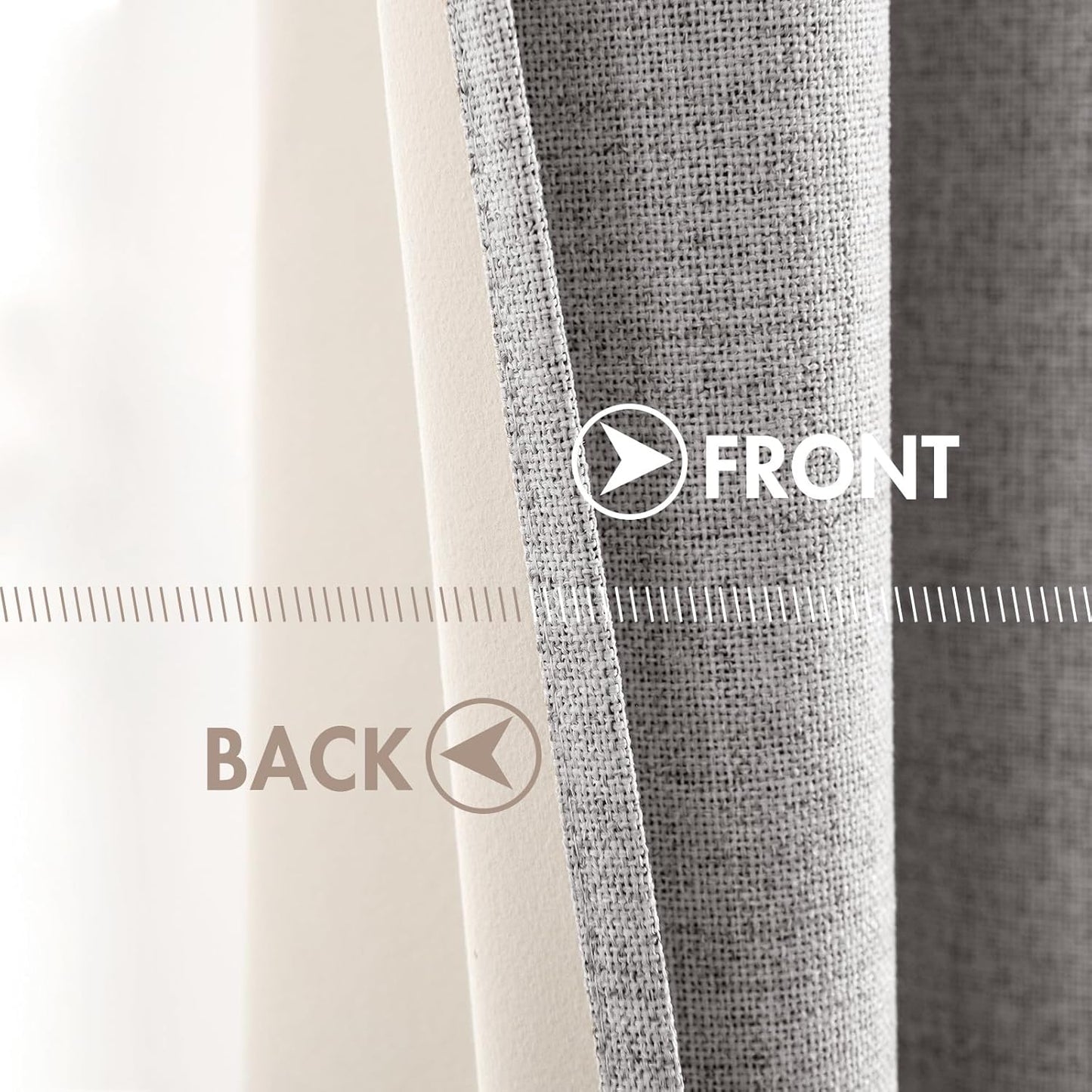 MIULEE Blackout Curtains - 100% Thermal Insulated Linen Texture Drapes | Light Gray, 52x72 Inch (2 Panels)